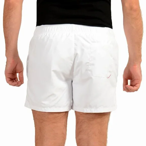 Hugo Boss Men's ABAS White Logo Print Swim Board Shorts US XL IT 54